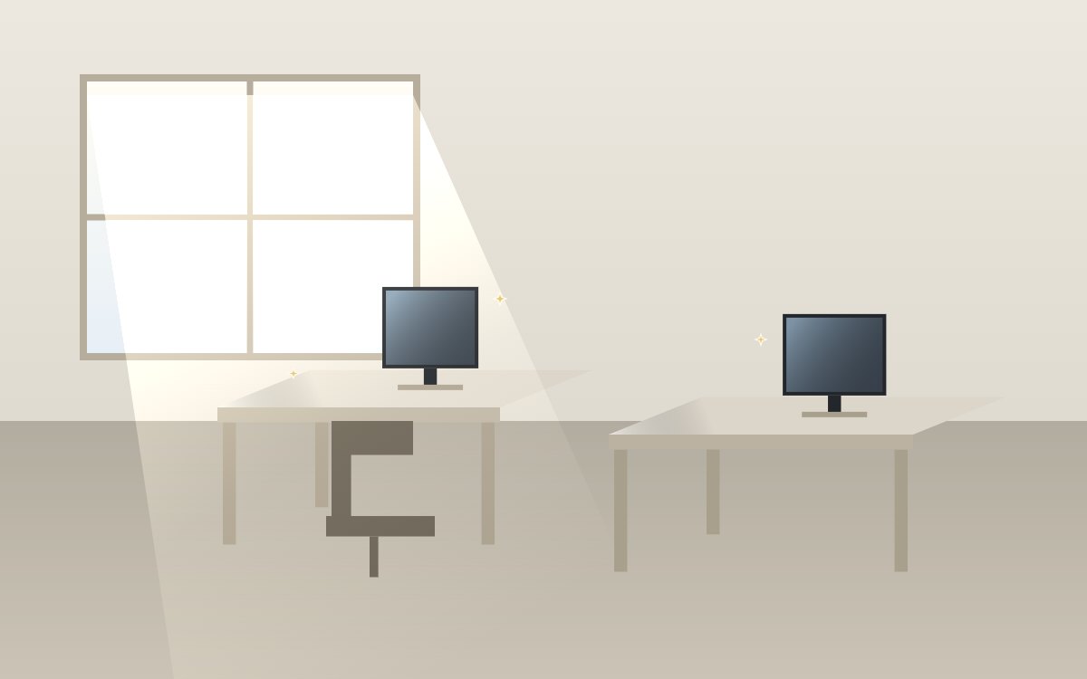 Büro nach der Reinigung durch MP Prestige – Beispielbild