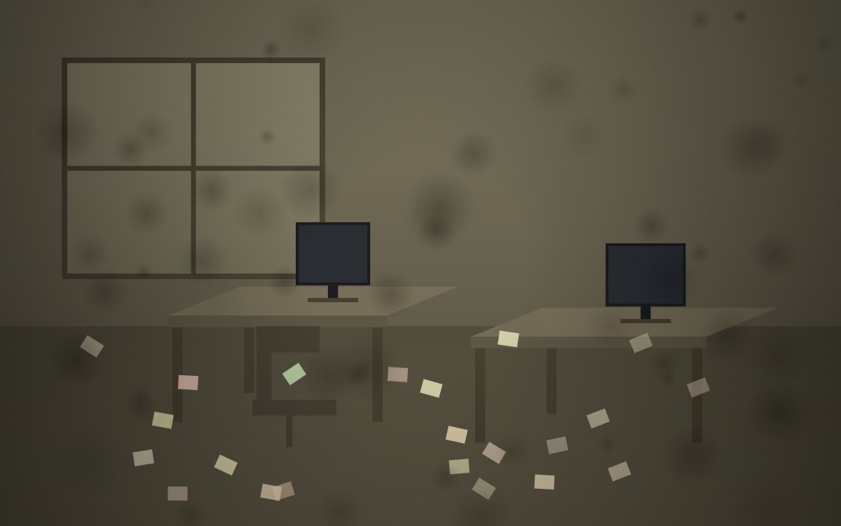 Büro vor der Reinigung – Beispielbild